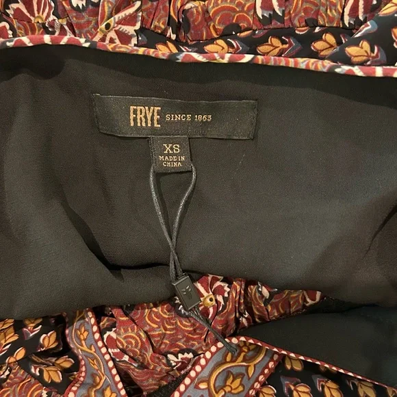 FRYE Jenna Bohemian Aniversary Collection ruffle midi dress Size XS - Picture 8 of 10